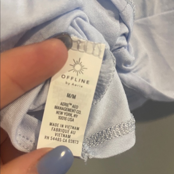 Aerie Open Back Light Blue Tank Top Size M - Picture 5 of 6